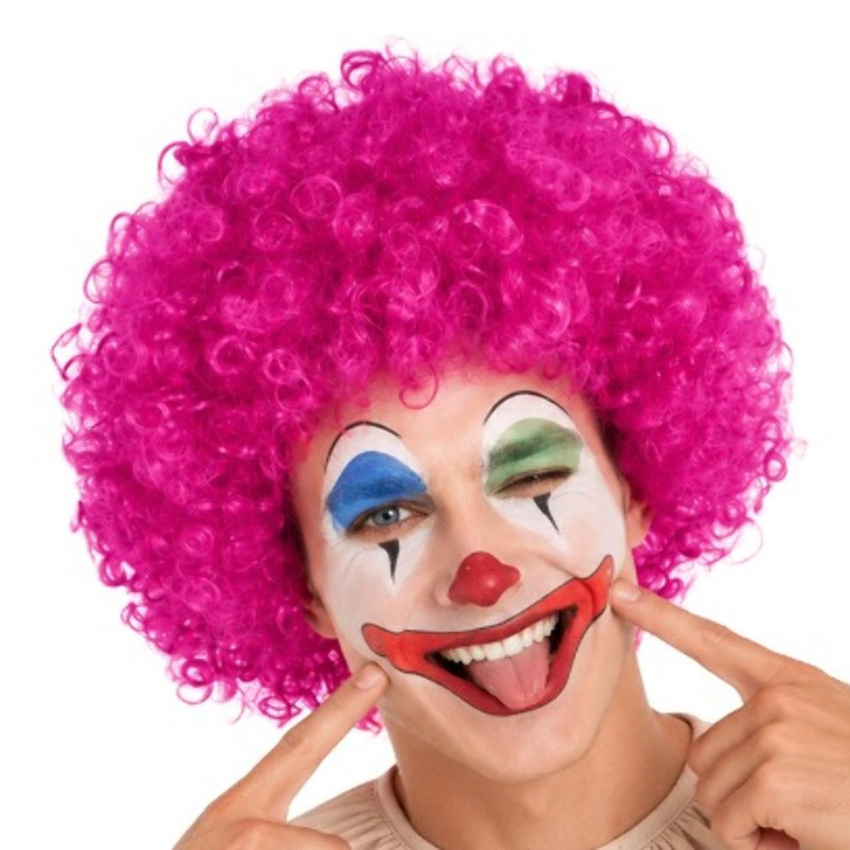 Peluca de Payaso Fucsia