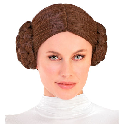 Peluca de Princesa Leia Marrón