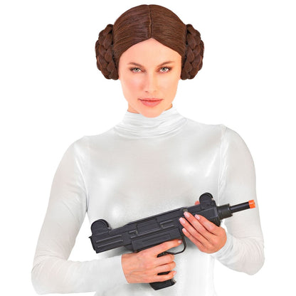Peluca de Princesa Leia Marrón