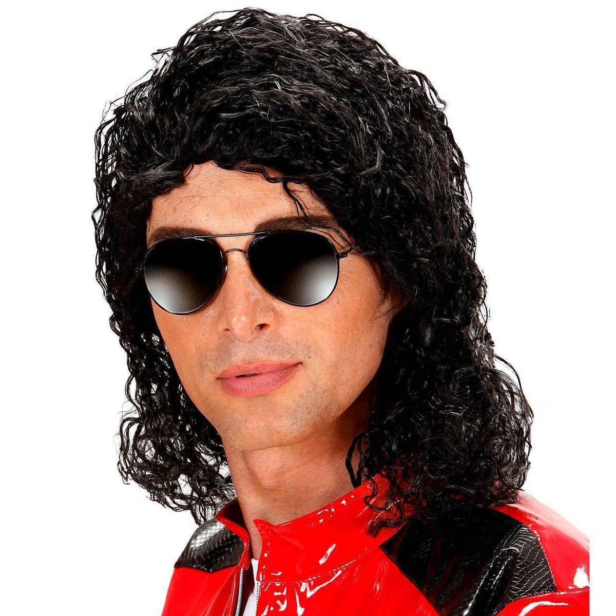 Peluca Rizada Negra Michael