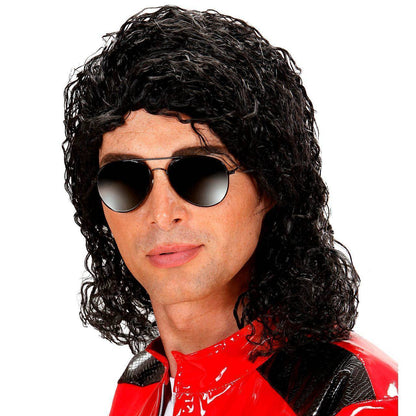 Peluca Rizada Negra Michael