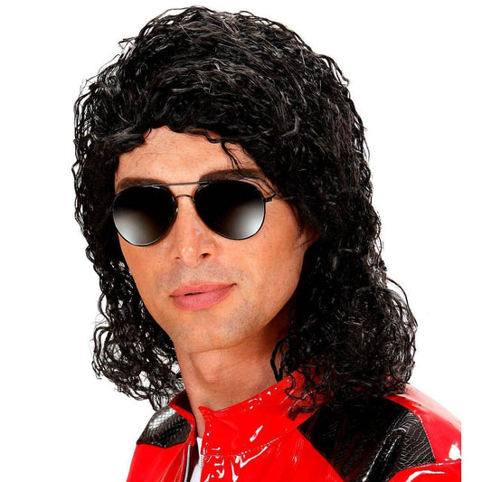 Peluca Rizada Negra Michael