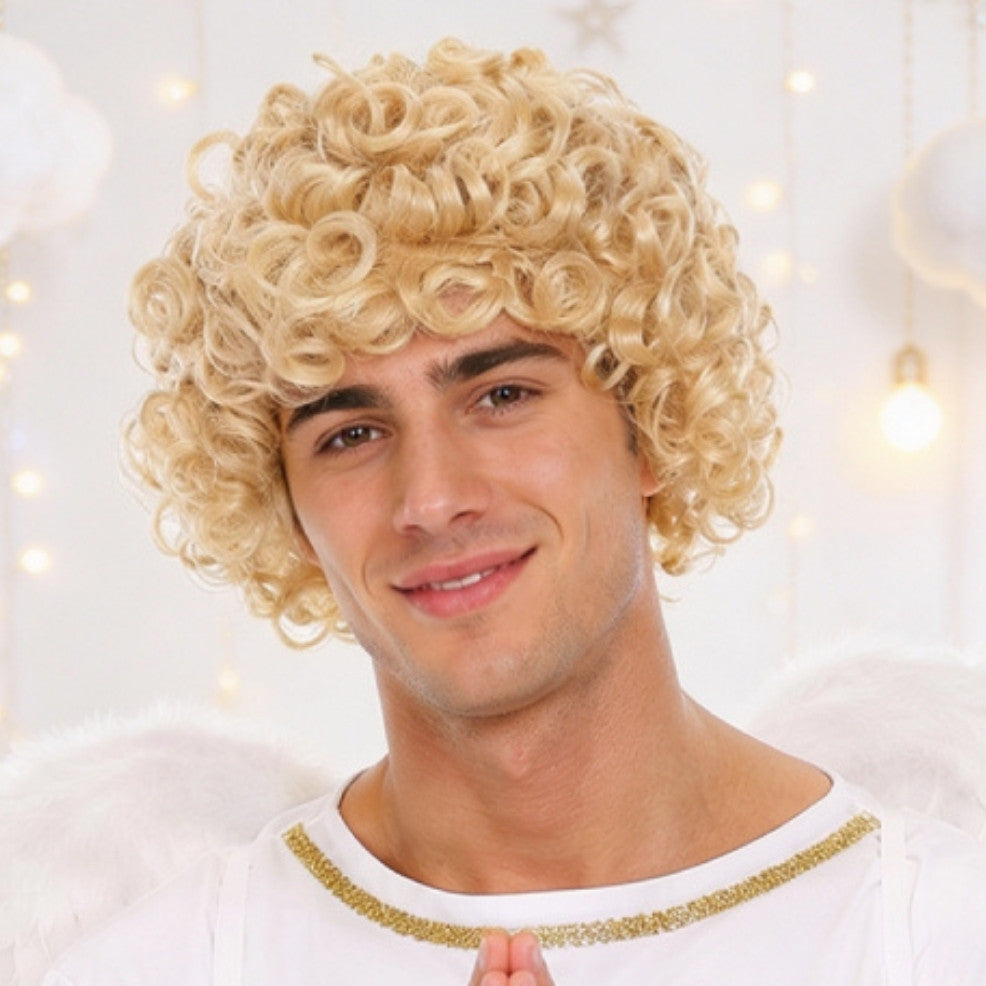 Peluca Rubia Rizada Ángel
