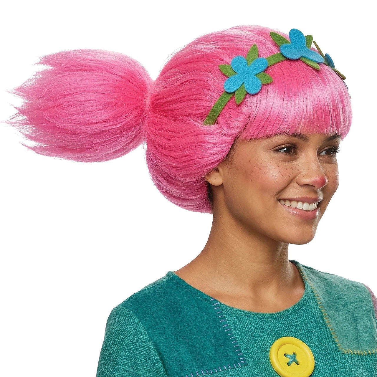 Peluca de Troll Poppy Rosa