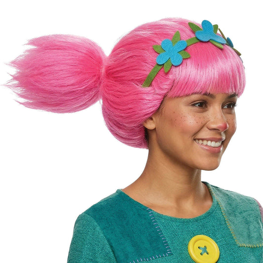 Peluca de Troll Poppy Rosa