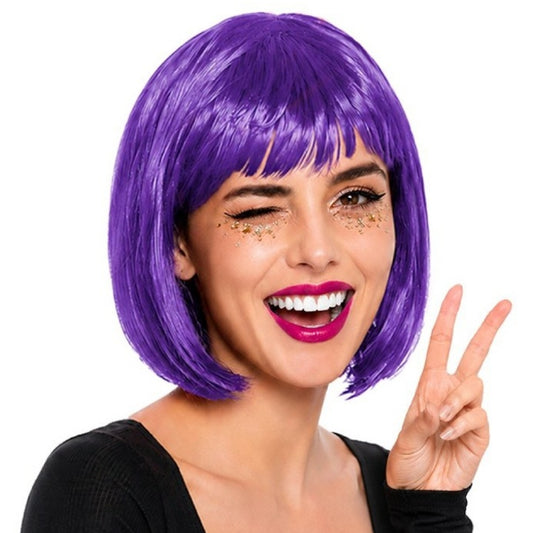 Peluca Violeta Media Melena Eco