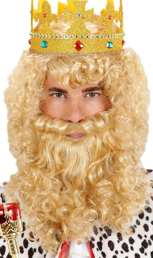 Peluca y Barba Rey Mago Rubia