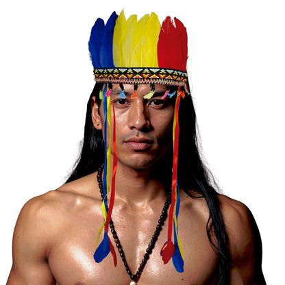 Penacho de Indio Plumas de Colores