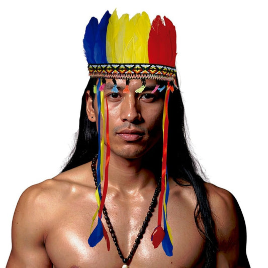 Penacho de Indio Plumas de Colores