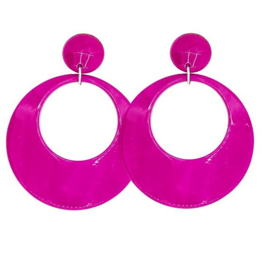 Pendientes de Flamenca Aros Fucsias