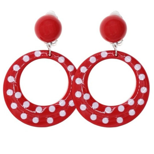 Pendientes de Flamenca Rojos y Blancos