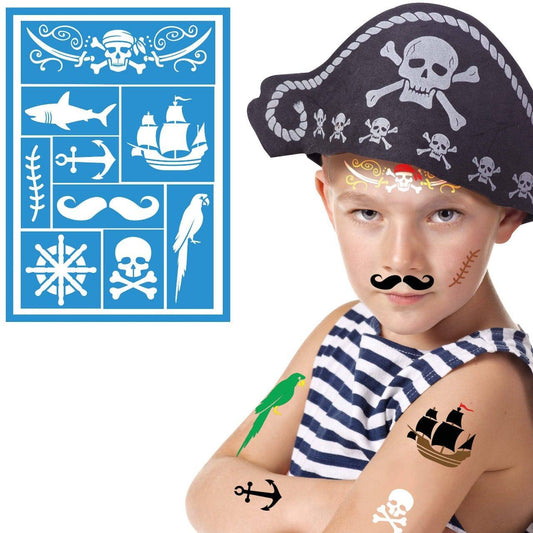 Plantilla para Maquillaje de Pirata infantil