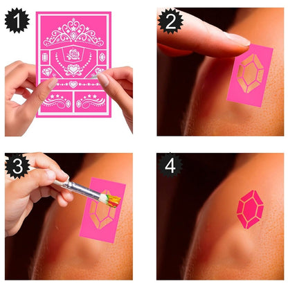 Plantilla para Maquillaje de Princesa infantil