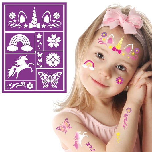 Plantilla para Maquillaje de Unicornio infantil