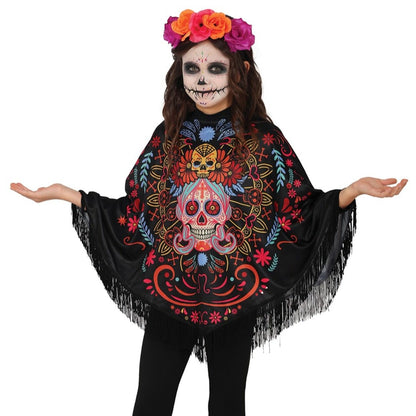Poncho de Catrina Muerte infantil