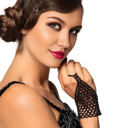 Pulsera de Dedo Negra Años 20