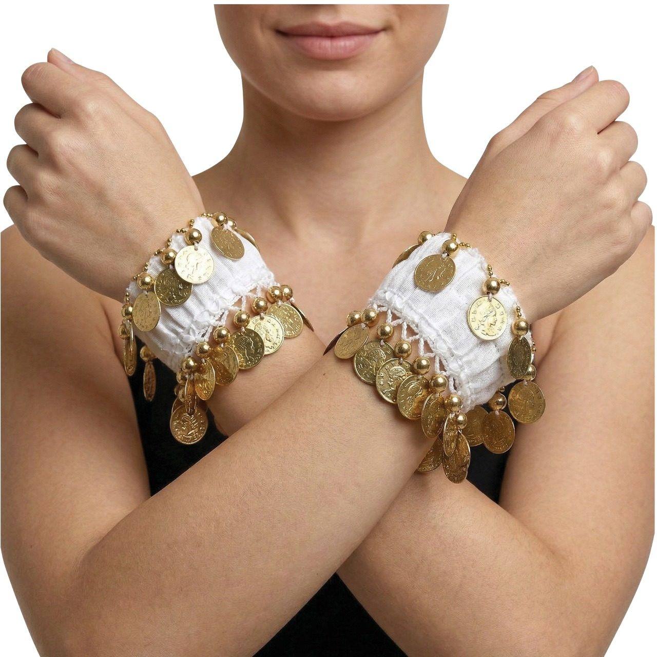Pulseras de Zíngara Blancas con Monedas