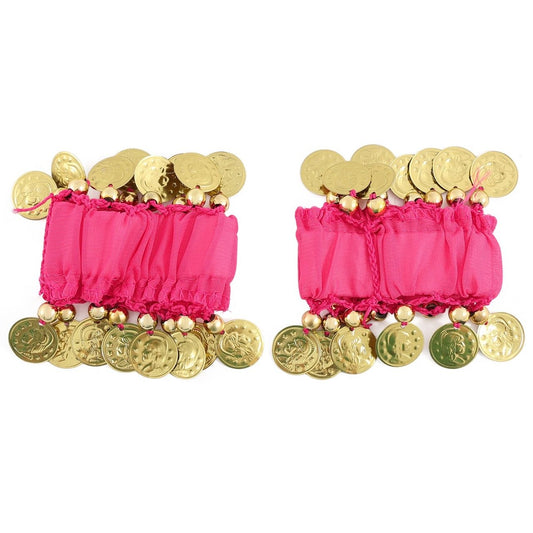Pulseras de Zíngara Fucsias con Monedas