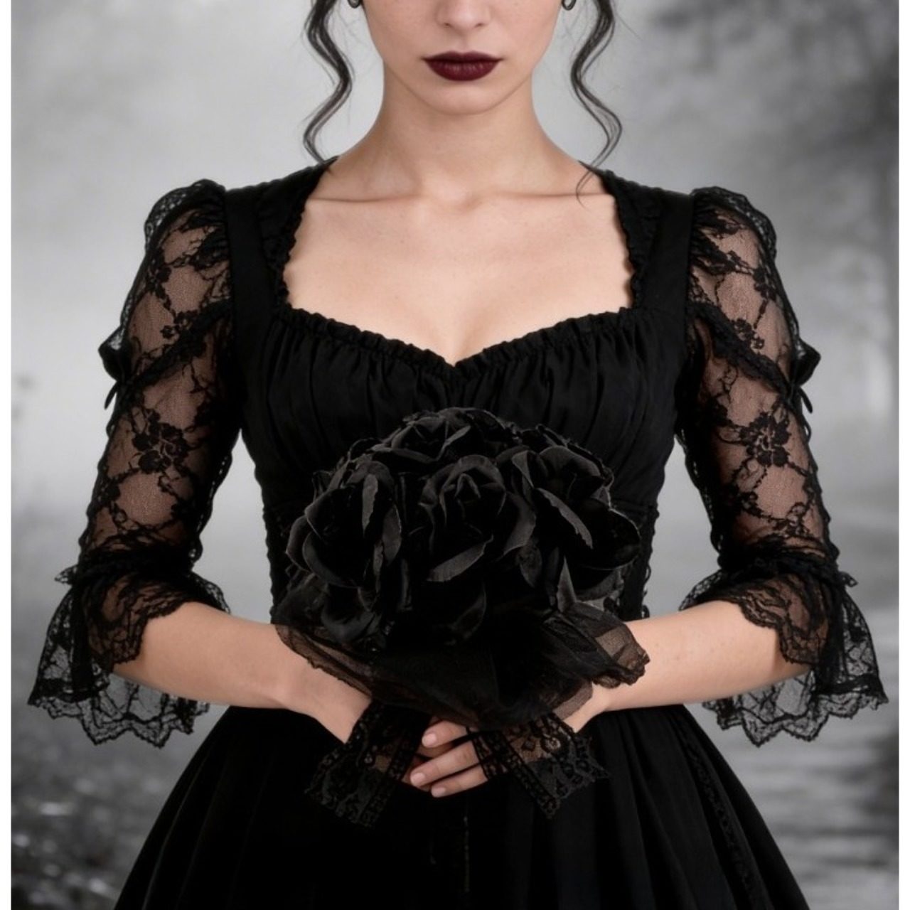 Ramo de Rosas Negras Deluxe
