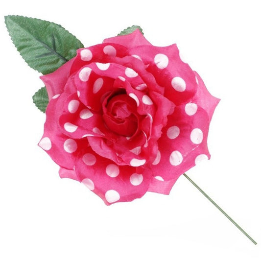 Rosa Fucsia y Blanca de Flamenca y Chulapa