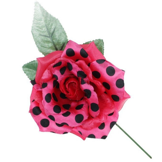 Rosa Fucsia y Negra de Flamenca y Chulapa