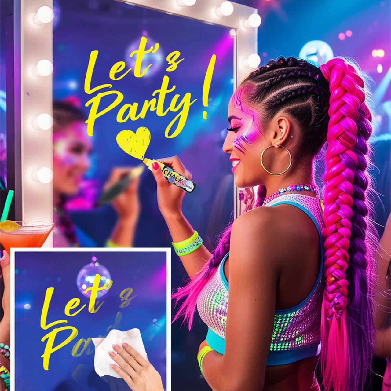 Rotulador de Tiza Líquida Amarillo