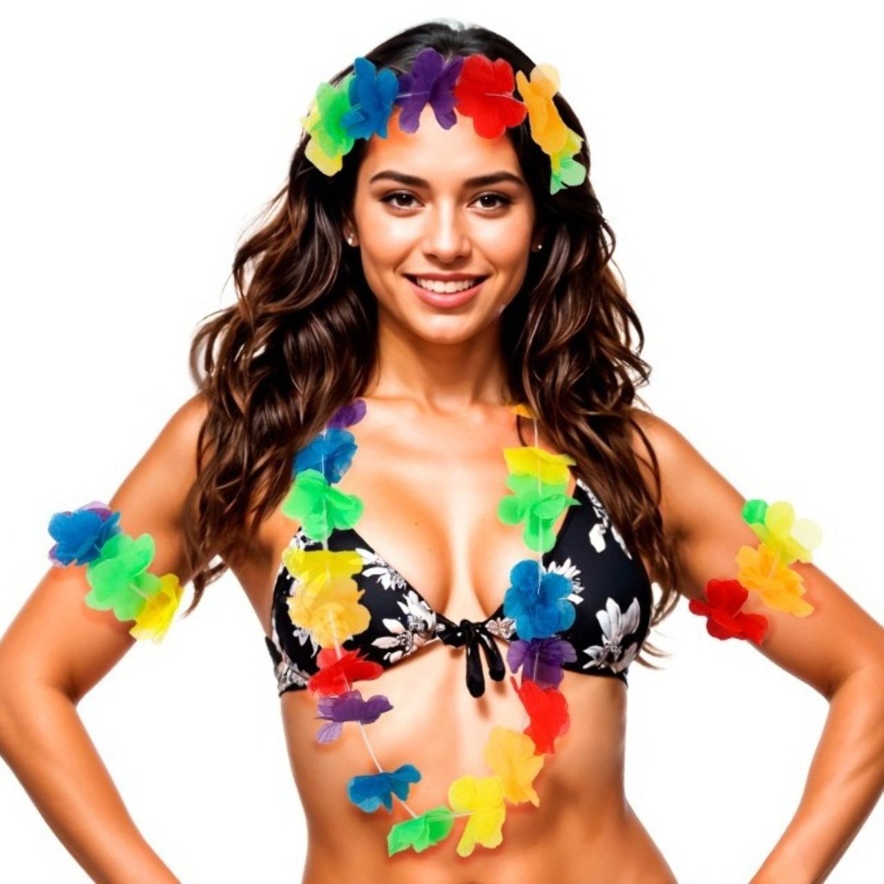 Set Hawaiano Floreado
