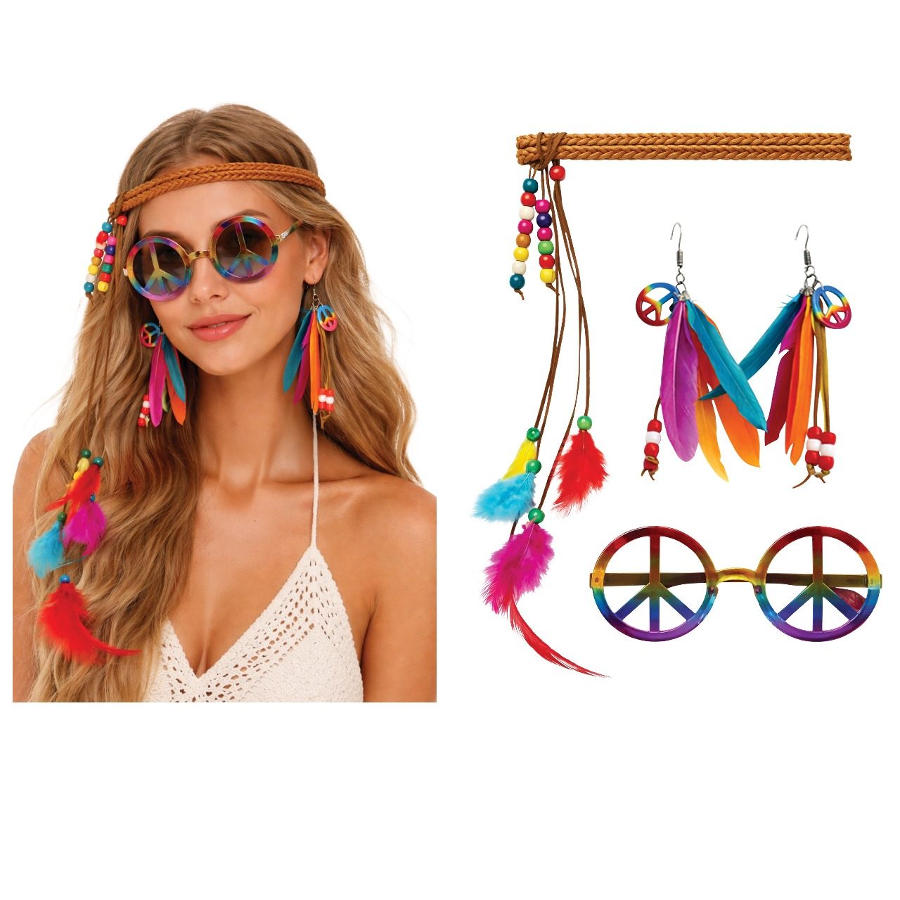 Set de Hippie Multicolor