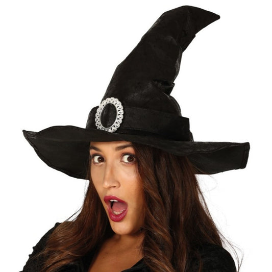 Sombrero de Bruja Negro Similpiel