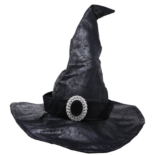 Sombrero de Bruja Negro Similpiel