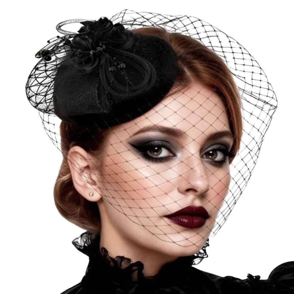 Sombrero Chic de Viuda Negra