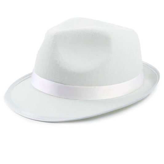 Sombrero de Gangster Blanco Clásico