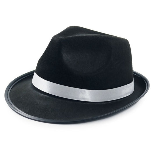 Sombrero de Gangster Negro  Clásico