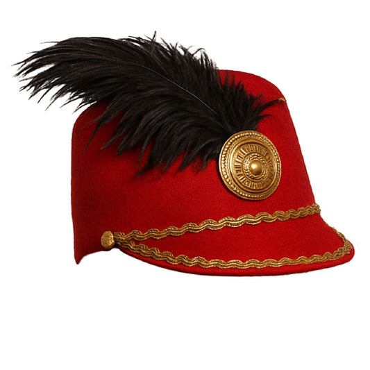 Sombrero de Majorette Rojo y Negro