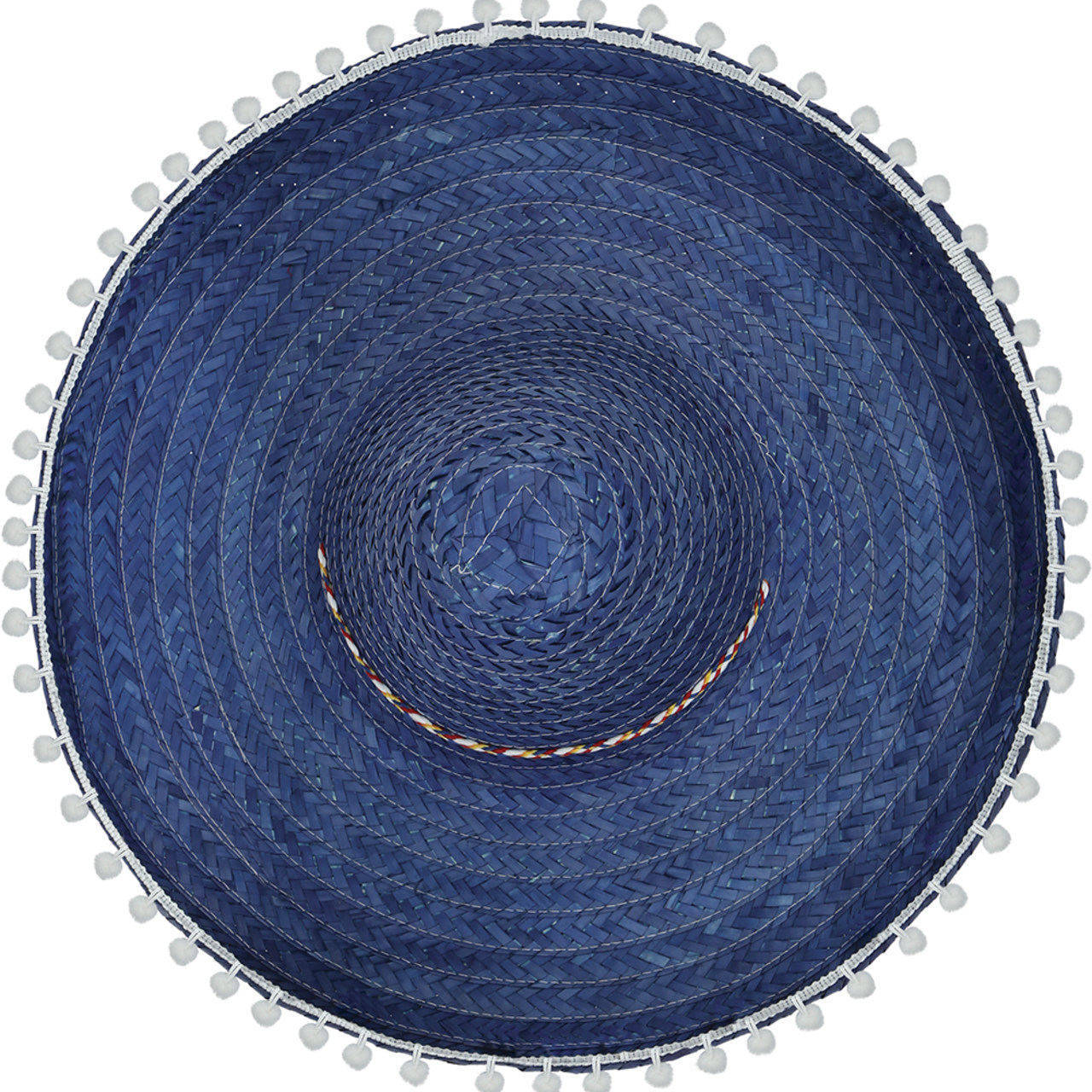 Sombrero Mexicano Azul Borlas