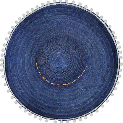 Sombrero Mexicano Azul Borlas