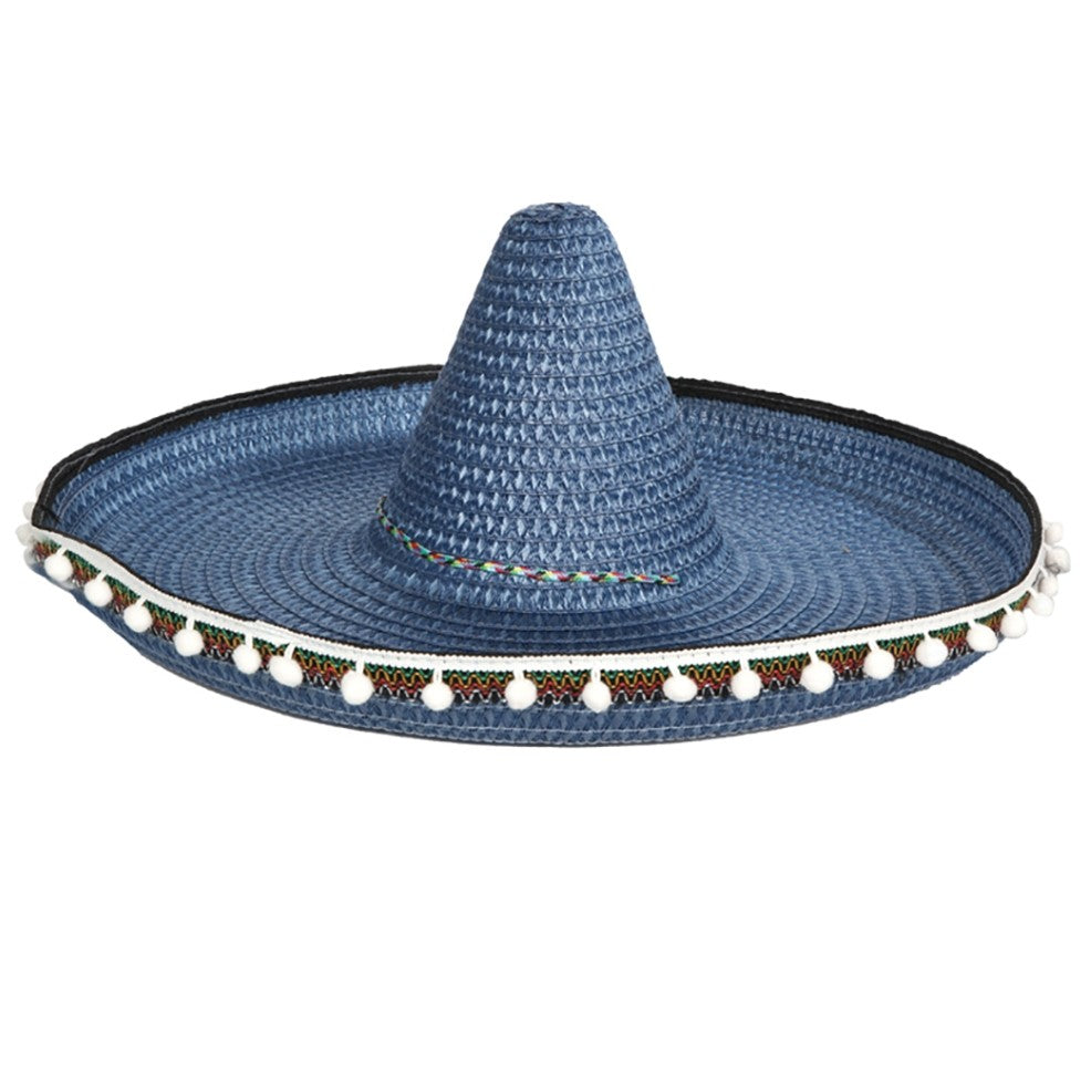 Sombrero Mexicano Azul Grande Deluxe