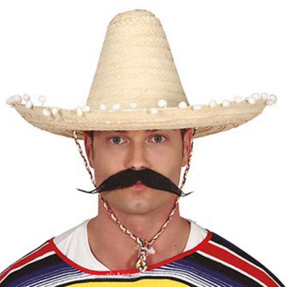 Sombrero Mexicano Negro Borlas