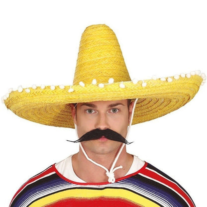 Sombrero Mexicano de Paja Grande Amarillo
