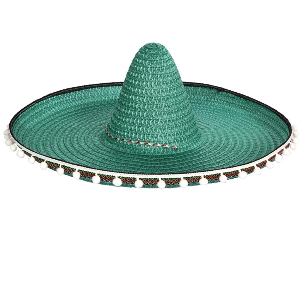 Sombrero Mexicano Verde Grande Deluxe