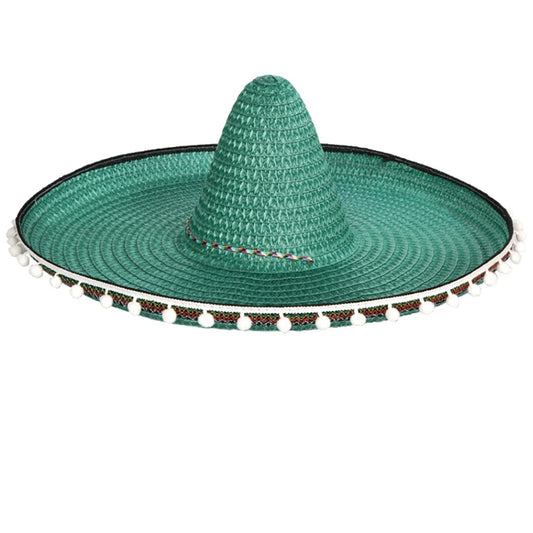 Sombrero Mexicano Verde Grande Deluxe