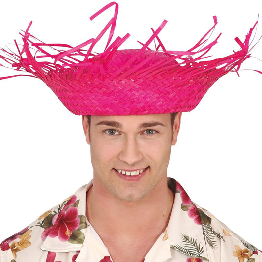 Sombrero de Paja Fucsia