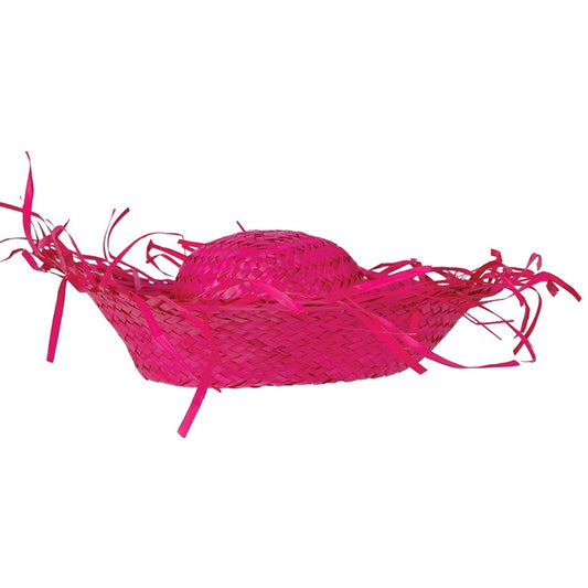 Sombrero de Paja Fucsia