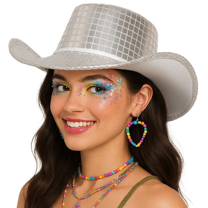 Sombrero de Vaquera Plateado