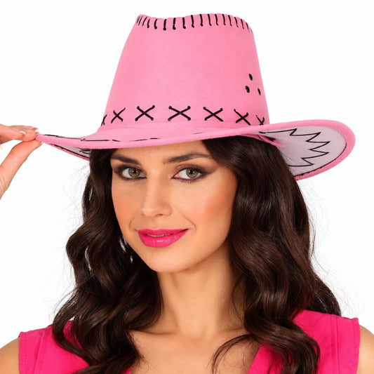 Sombrero de Vaquero Cowboy Rosa