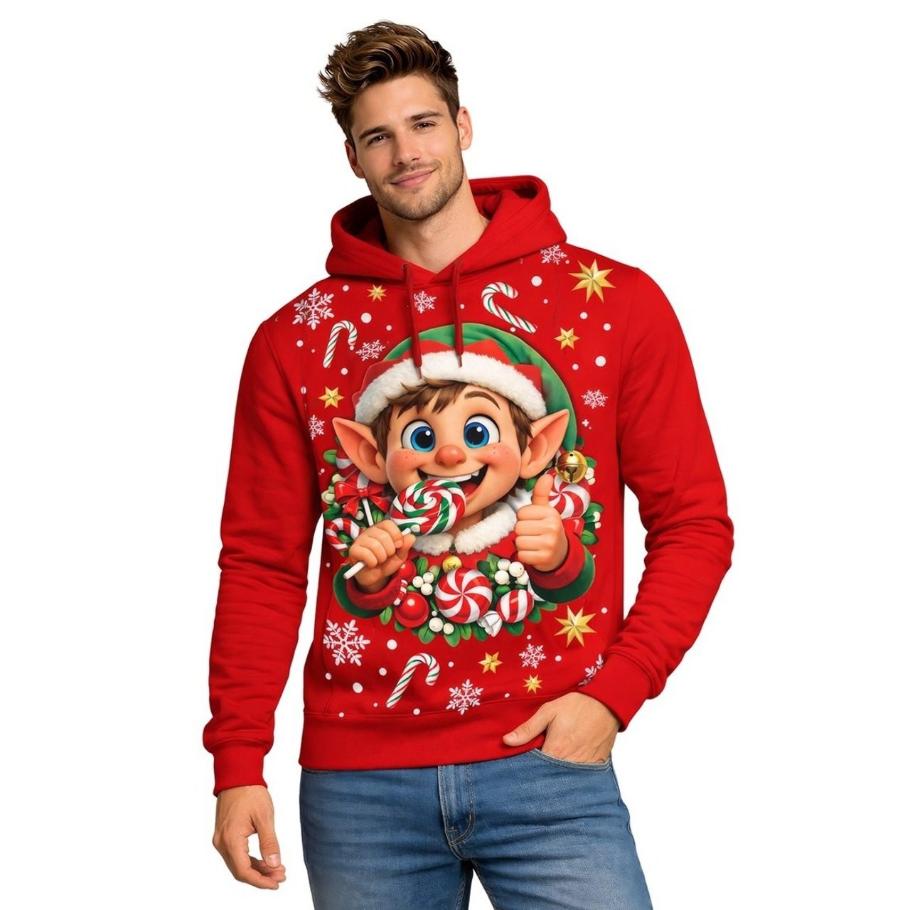 Sudadera de Elfo Navideño para hombre