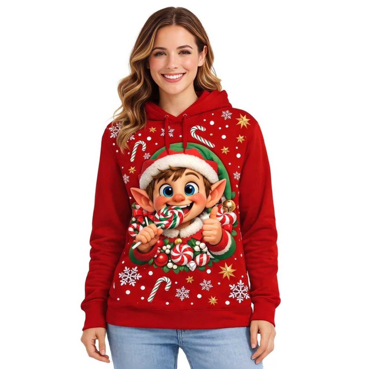 Sudadera de Elfo Navideño para mujer