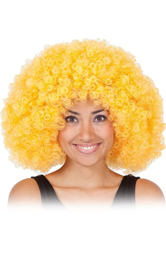 Peluca Afro Jumbo Amarilla