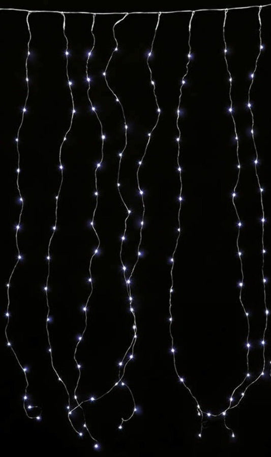 Cortina de Luces 2x1,5m Blanco Frío 300 Led Ext.