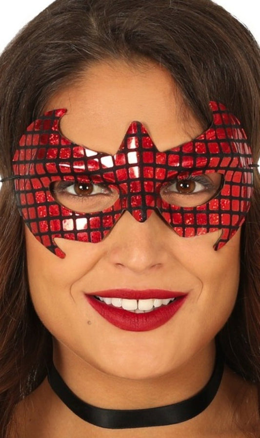 Antifaz de Superheroína Rojo